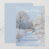 Winter Wonderland Holiday Wishes  Feestdagenkaart (Voorkant / Achterkant)