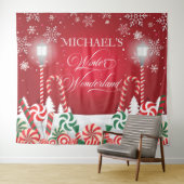 Winter Wonderland holidays christmas banner Wandkleed (In Situ (horizontaal))