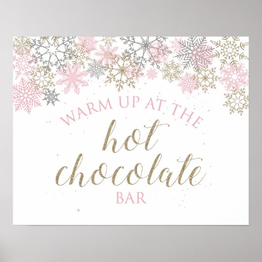 Winter Wonderland Hot Chocolate Bar Poster (Voorkant)