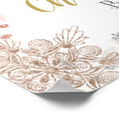 Winter Wonderland Hot Chocolate Pink Gold Poster (Hoek)