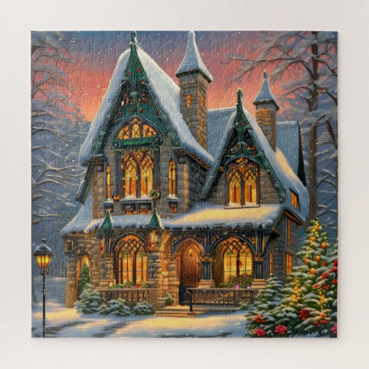 Winter Wonderland House Legpuzzel (Verticaal)