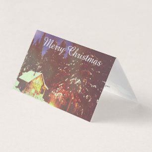 Winter Wonderland Hut Kerstmis Cozy Kaart