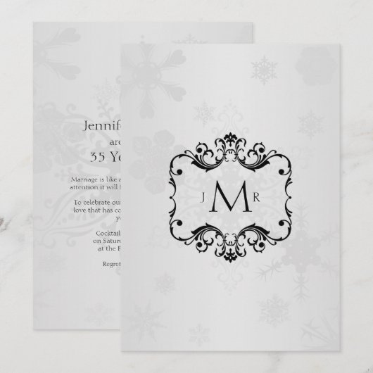 Winter Wonderland Huwelijksjubileum Kaart (Voorkant / Achterkant)