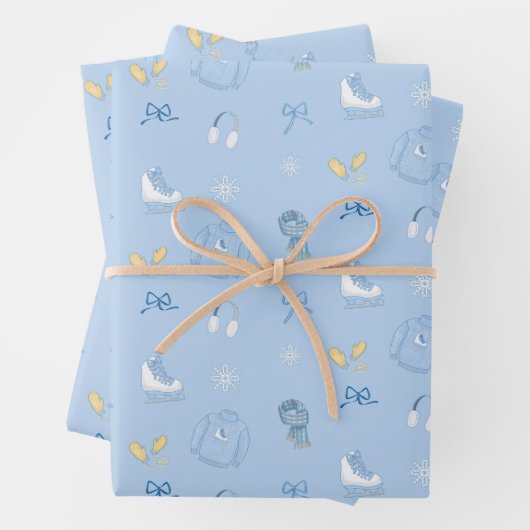 Winter Wonderland Ice Figuur Schaats Ice Schaats B Inpakpapier Vel (In situ)