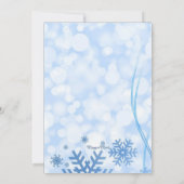 Winter Wonderland Ice Theme Blue Sweet 16 Birthday Kaart (Achterkant)