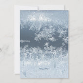 Winter Wonderland Ice Theme Blue Sweet 16 Birthday Kaart (Achterkant)