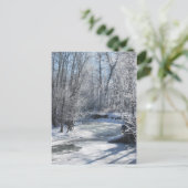 Winter Wonderland Iced Stream Snow Covered Trees Briefkaart (Staand voorkant)