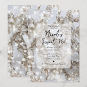 Winter Wonderland Icicle Glitz Sweet 16 Kaart (Voorkant / Achterkant)