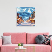 Winter Wonderland in Crested Butte, Colorado Canvas Afdruk (Insitu (Woonkamer))