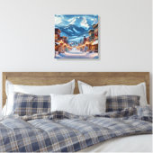 Winter Wonderland in Crested Butte, Colorado Canvas Afdruk (Insitu (Slaapkamer))