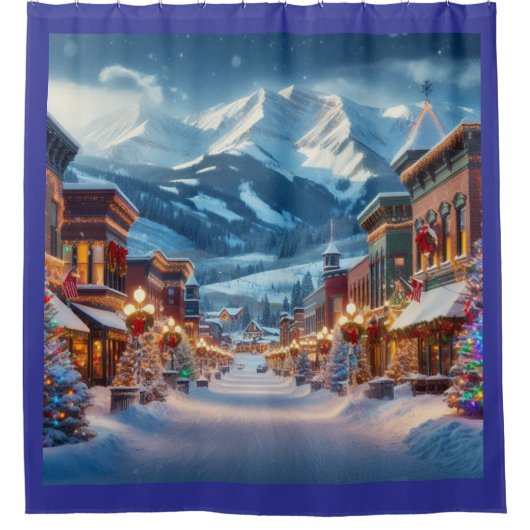 Winter Wonderland in Crested Butte, Colorado Douchegordijn (Voorkant)