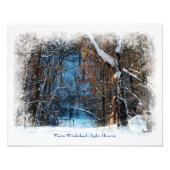 Winter Wonderland in Joplin Missouri Foto Print Foto Afdruk (Voorkant)