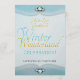 Winter Wonderland Invitation Kaart