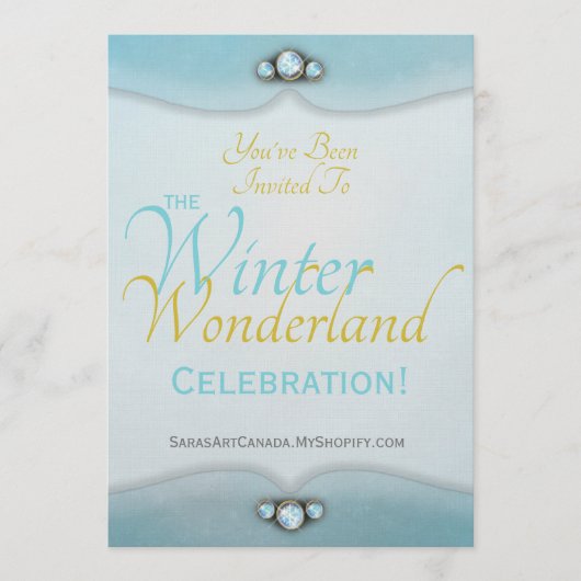 Winter Wonderland Invitation Kaart (Voorkant)