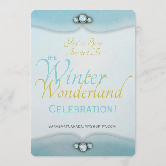Winter Wonderland Invitation Kaart (Voorkant)