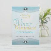 Winter Wonderland Invitation Kaart (Staand voorkant)