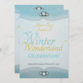 Winter Wonderland Invitation Kaart (Voorkant / Achterkant)
