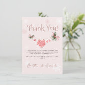 Winter Wonderland is koud buiten het Baby shower Bedankkaart (Staand voorkant)