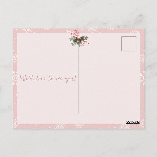 Winter Wonderland is koud buiten het Baby shower Briefkaart (Achterkant)