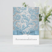 Winter Wonderland, Joined Hearts Bruiloft Enclosur Informatiekaartje (Staand voorkant)