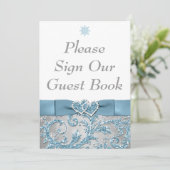 Winter Wonderland Joined Hearts Table Kaart (Staand voorkant)