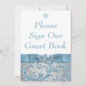 Winter Wonderland Joined Hearts Table Kaart (Achterkant)