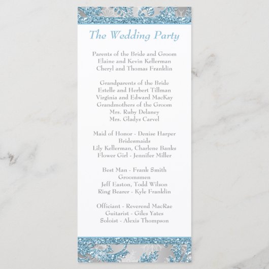 Winter Wonderland, Joined Hearts Trouwprogramma 2 Programmakaart (Achterkant)