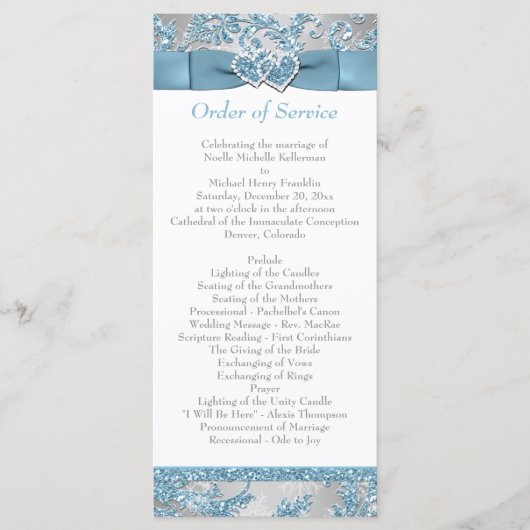 Winter Wonderland, Joined Hearts Trouwprogramma 2 Programmakaart (Voorkant)