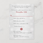 Winter Wonderland Joined Hearts Wedding RSVP - Roo (Achterkant)