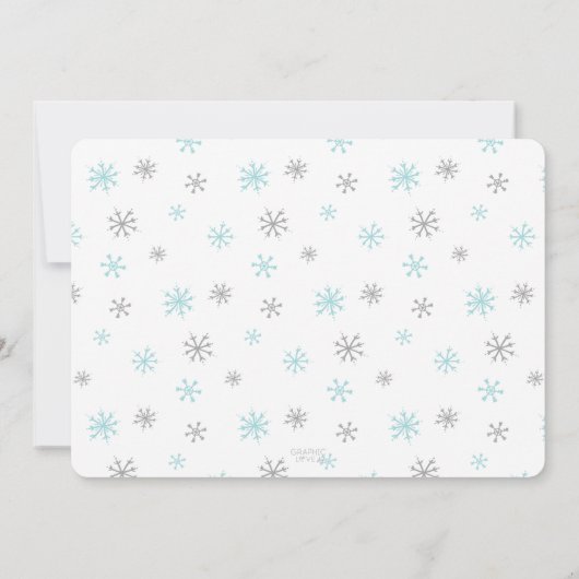 Winter Wonderland Joint Birthday Party, elke leeft Kaart (Achterkant)