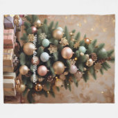 "Winter Wonderland Joy" Fleece Deken (Voorkant (Horizontaal))