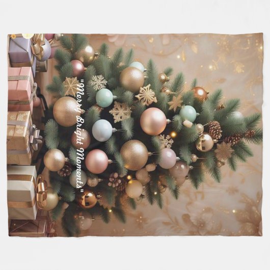 "Winter Wonderland Joy" Fleece Deken (Voorkant (Horizontaal))