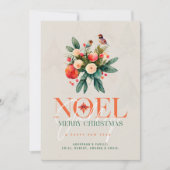 Winter Wonderland Joyful Noel Vakantie Kaart (Voorkant)