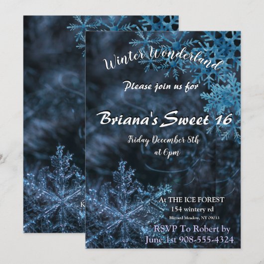 Winter Wonderland Kaart (Voorkant / Achterkant)