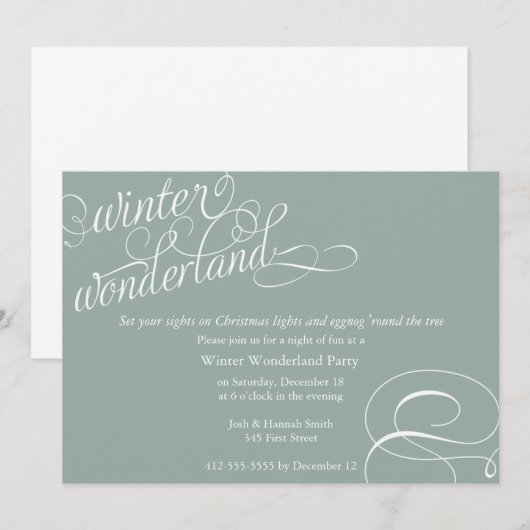 Winter Wonderland Kaart (Voorkant / Achterkant)