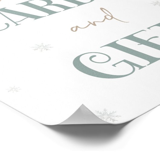 Winter Wonderland Kaart en geschenken Tafelteken Poster (Hoek)