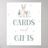 Winter Wonderland Kaart en geschenken Tafelteken Poster (Voorkant)