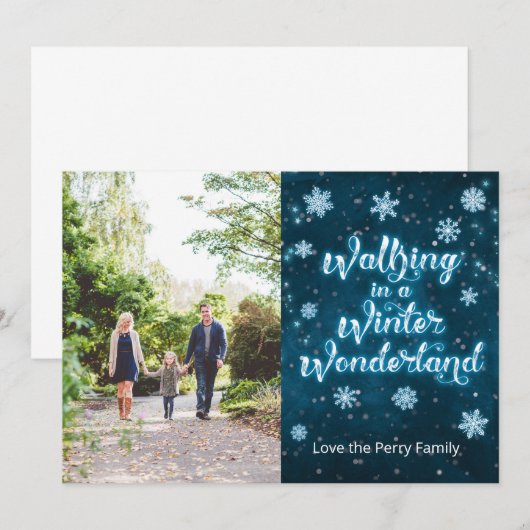 Winter Wonderland - Kaart met kerstfoto's (Voorkant / Achterkant)