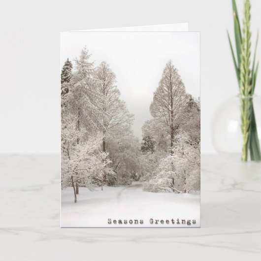 Winter Wonderland Kaarten Seasons Greetings Kaarte (Voorkant)