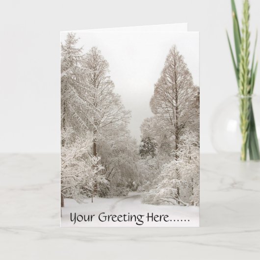 Winter Wonderland Kaarten Seasons Greetings Kaarte (Voorkant)