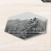 Winter Wonderland Kartonnen Onderzetters (Schuin)