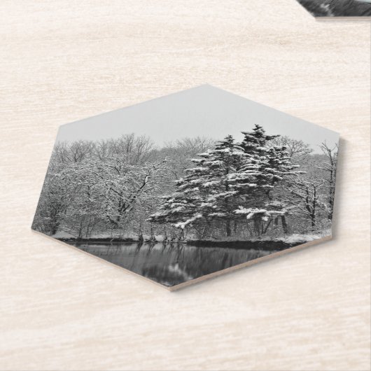 Winter Wonderland Kartonnen Onderzetters (Schuin)