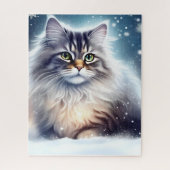 Winter Wonderland Kat Legpuzzel (Verticaal)