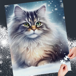 Winter Wonderland Kat Legpuzzel