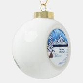 Winter Wonderland Keramische Bal Ornament (Links)