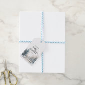 Winter Wonderland Kerst Baby shower Cadeaulabel (Met Touw)