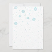Winter Wonderland Kerst Baby shower Kaart (Achterkant)