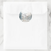Winter Wonderland Kerst Baby shower Ronde Sticker (Tas)
