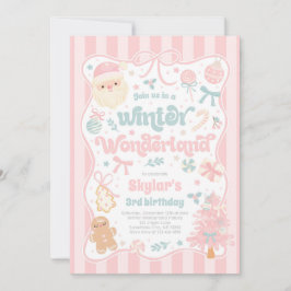 Winter Wonderland Kerst Coquette Strik Verjaardag Kaart