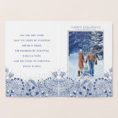 Winter Wonderland Kerst en Feestdagen Foto Folie Kaarten (Binnen)